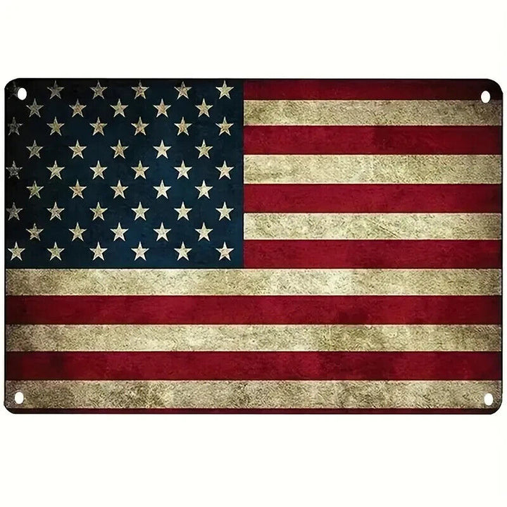 USA American Flag Vintage Novelty 8" x 12" Metal Sign NEW! Home & Garden:Home Décor:Plaques & Signs Cozy Home Treasures   