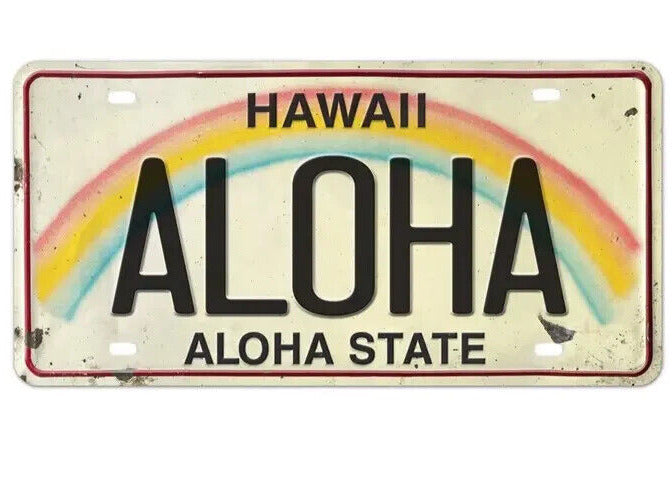 Hawaii Aloha State "ALOHA" Novelty Metal 6" x 12" License Plate NEW! eBay Motors:Parts & Accessories:Car & Truck Parts & Accessories:Exterior Parts & Accessories:License Plates & Frames Cozy Home Treasures   