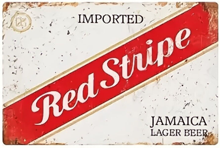 Red Stripe Jamaica Lager Beer Vintage Novelty Metal Sign 8" x 12" Wall Art Home & Garden:Home Décor:Plaques & Signs Cozy Home Treasures   