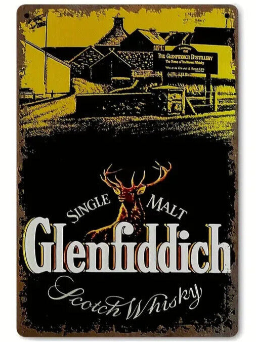 Glenfiddich Single Malt Scotch Whiskey Novelty 12" x 8" Metal Sign Home & Garden:Home Décor:Plaques & Signs Cozy Home Treasures   