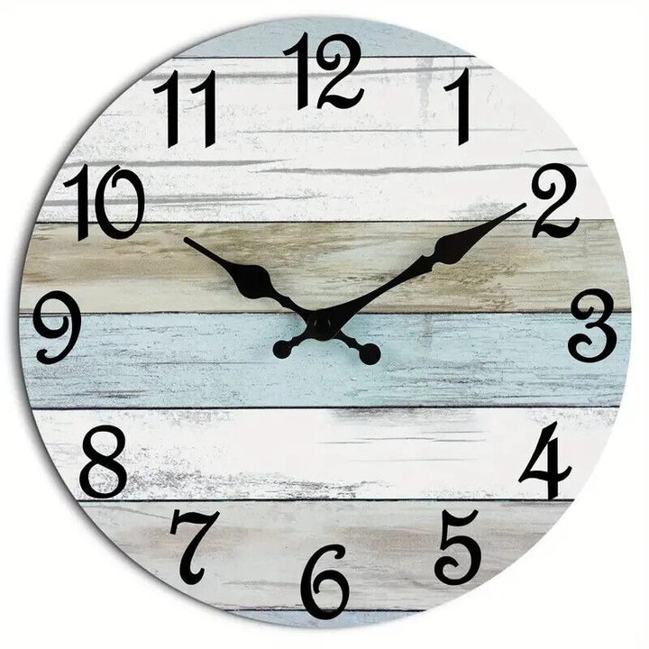 12 Inch Nautical Wood-Style Wall Clock For Home or Office Silent Operation NEW! Home & Garden:Home Décor:Clocks:Wall Clocks Cozy Home Treasures   