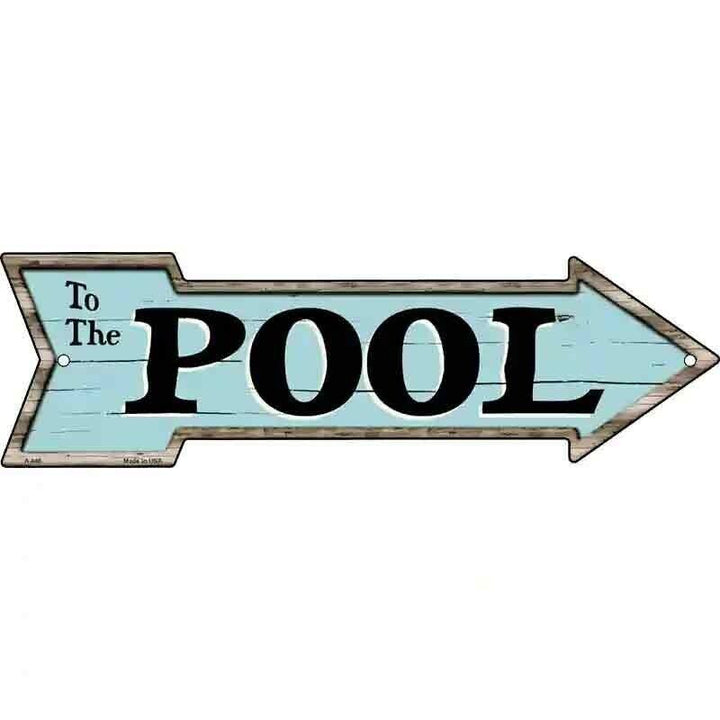 To The Pool Novelty Metal Arrow Sign 17" x 5" NEW! Home & Garden:Home Décor:Plaques & Signs Unbranded   