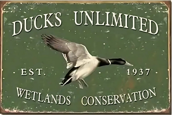 Ducks Unlimited Wetlands Conservation Vintage Novelty Metal Sign 12 x 8 Wall Art Home & Garden:Home Décor:Plaques & Signs Cozy Home Treasures   