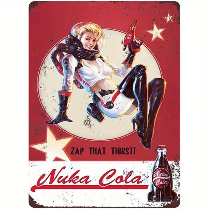 Nuka Cola Zap That Thirst Fallout Vintage Novelty Metal Sign 12" x 8" Wall Art Home & Garden:Home Décor:Plaques & Signs Cozy Home Treasures   