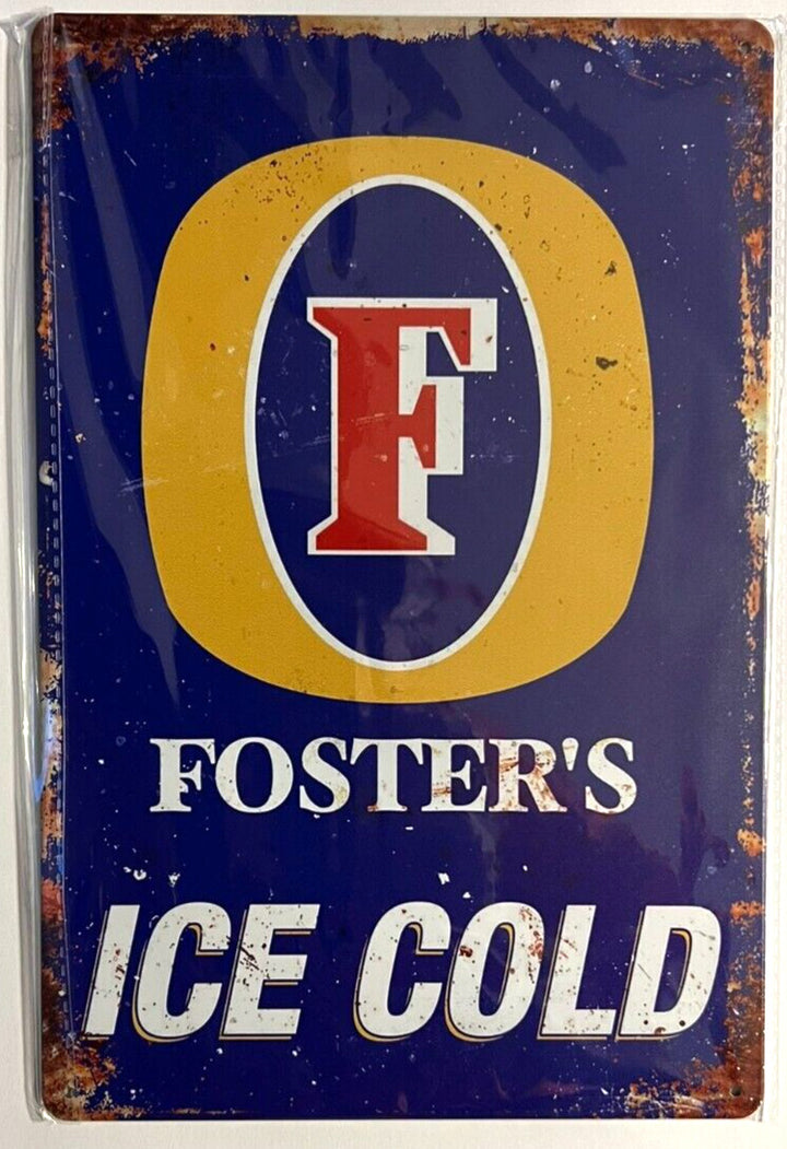 Foster's Ice Cold Beer Novelty Metal Sign 12" x 8" NEW! Home & Garden:Home Décor:Plaques & Signs Cozy Home Treasures   