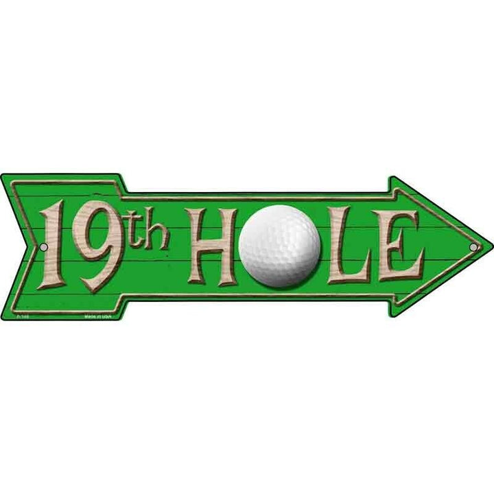 19th Hole Novelty Metal Arrow Sign Home & Garden:Home Décor:Plaques & Signs Unbranded   