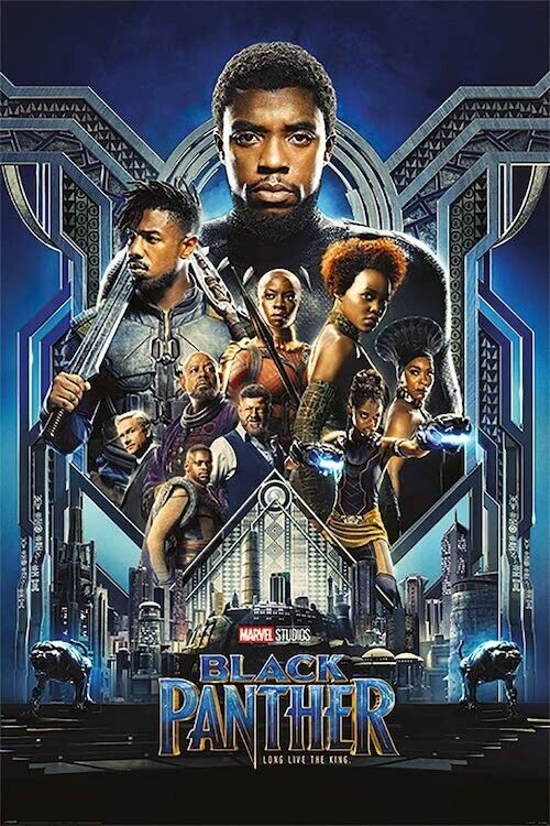 Black Panther Novelty Movie Poster 24" x 36" Marvel Comics New!  Cozy Home Treasures   