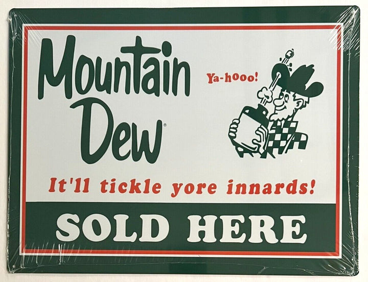 Mountain Dew Sold Here Vintage Novelty Sign 16" x 12.5" NEW! Collectibles:Advertising:Automobiles:American:Ford Cozy Home Treasures   