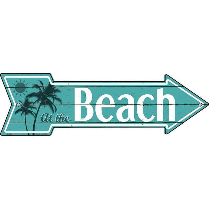 At The Beach Novelty Metal Arrow Sign Home & Garden:Home Décor:Plaques & Signs Unbranded   