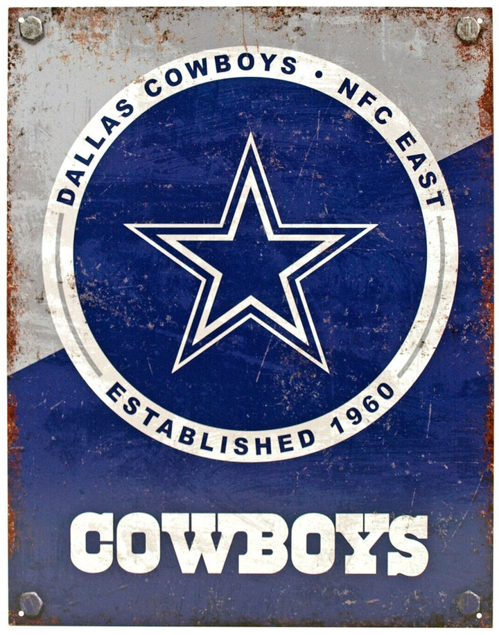 Dallas Cowboys Established 1960 Licensed Vintage Novelty Sign 16" x 12.5" Home & Garden:Home Décor:Plaques & Signs Desperate Enterprises   