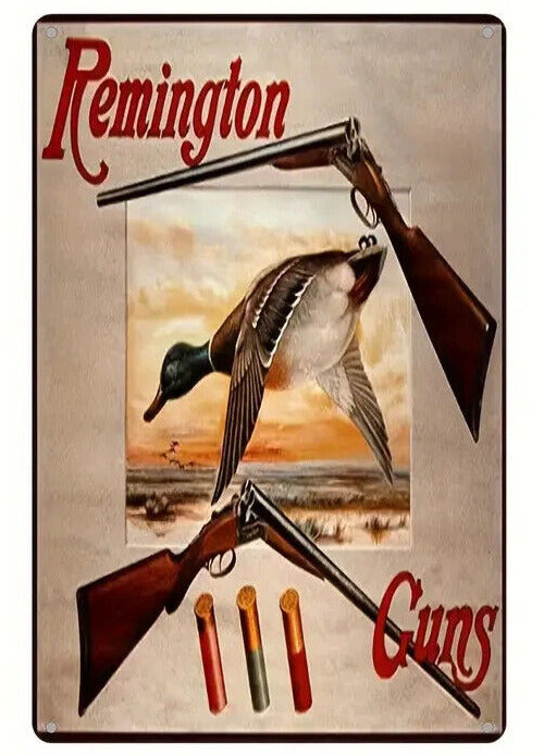 Remington Guns Vintage Novelty 12" x 8" Metal Sign Home & Garden:Home Décor:Plaques & Signs Cozy Home Treasures   