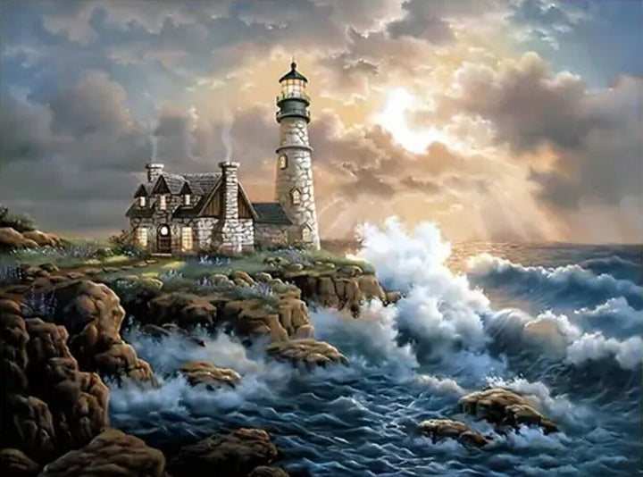 Scenic Lighthouse Canvas Art Print 15.7" x 23.6" NEW! Home & Garden:Home Décor:Posters & Prints Classic Print Gallery   