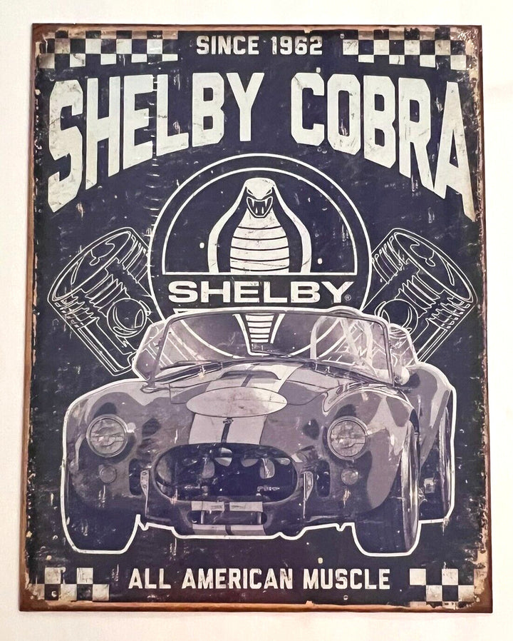 Shelby Cobra Since 1962 Licensed Vintage Novelty Sign 16" x 12.5" NEW! Collectibles:Advertising:Automobiles:American:Ford Cozy Home Treasures   