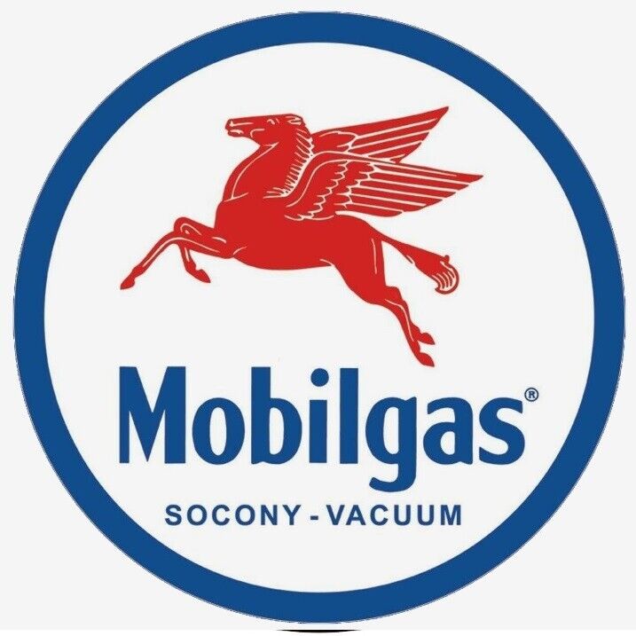 Mobilgas Mobil Gasoline Novelty 12" Round Metal Sign NEW! Home & Garden:Home Décor:Plaques & Signs Unbranded   