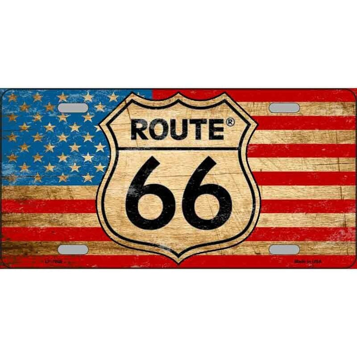 Route 66 American Flag Metal Novelty License Plate eBay Motors:Parts & Accessories:Car & Truck Parts & Accessories:Exterior Parts & Accessories:License Plates & Frames Unbranded   