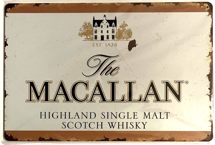 The Macallan Highland Single Malt Scotch Whisky Novelty Metal Sign 12" x 8" NEW! Home & Garden:Home Décor:Plaques & Signs Cozy Home Treasures   