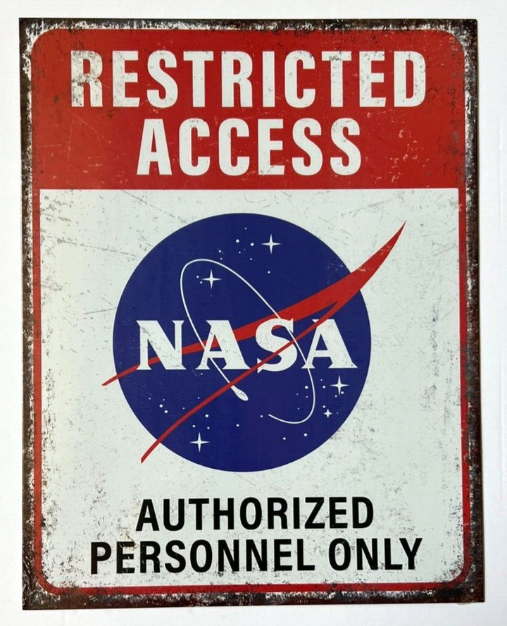 NASA Restricted Access Authorized Personnel Only Novelty Sign 16" x 12.5" Home & Garden:Home Décor:Plaques & Signs Desperate Enterprises   