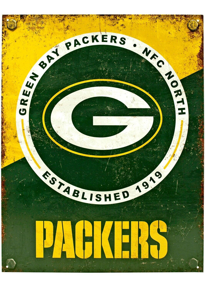 Green Bay Packers Established 1919 Licensed Vintage Novelty Sign 16" x 12.5" Home & Garden:Home Décor:Plaques & Signs Desperate Enterprises   