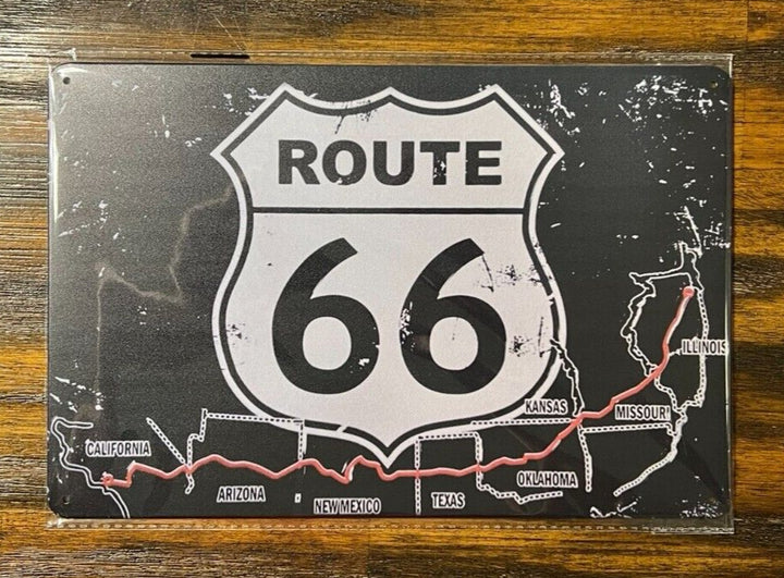 Route 66 State Map Novelty Metal Sign 12" x 8" NEW! Home & Garden:Home Décor:Plaques & Signs Cozy Home Treasures   