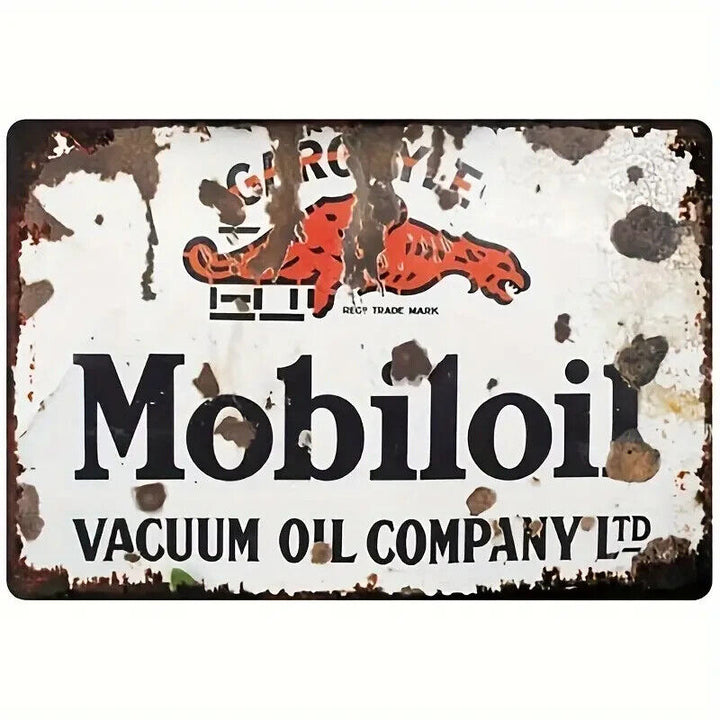 Mobiloil Vacuum Oil Company LTD Vintage Novelty Metal Sign 8" x 12" Home & Garden:Home Décor:Plaques & Signs Cozy Home Treasures   