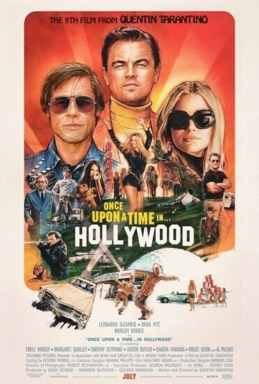 Once Upon A Time In Hollywood Movie 24" x 36" New! Art:Art Posters Cozy Home Treasures   