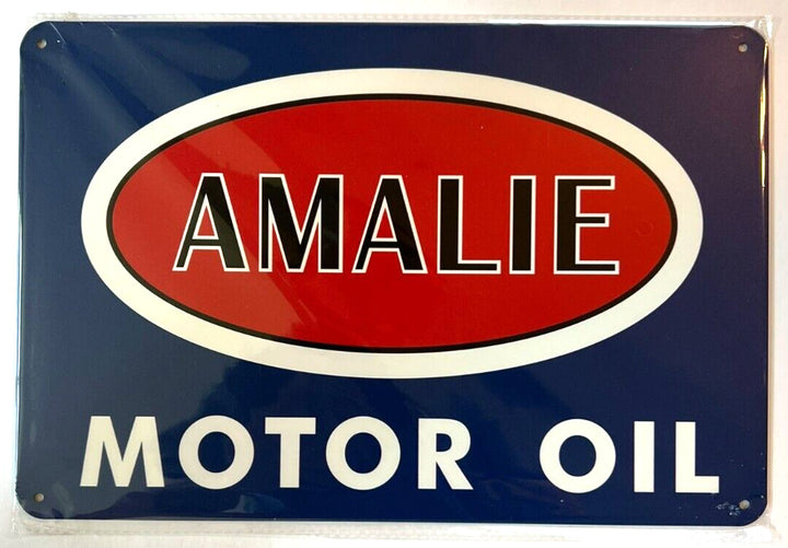 Amalie Motor Oil Novelty Metal Sign 12" x 8" Wall Art Home & Garden:Home Décor:Plaques & Signs Cozy Home Treasures   