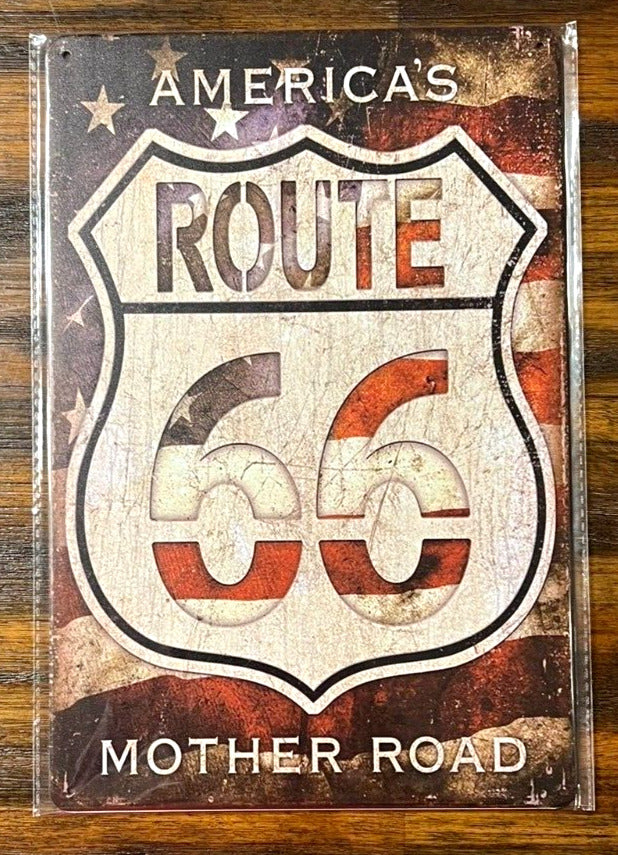 Route 66 America's Mother Road Novelty Metal Sign 12" x 8" NEW! Home & Garden:Home Décor:Plaques & Signs Cozy Home Treasures   