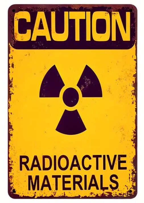 Caution Radioactive Materials Vintage Novelty Metal Sign 12" x 8" Wall Art Home & Garden:Home Décor:Plaques & Signs Cozy Home Treasures   