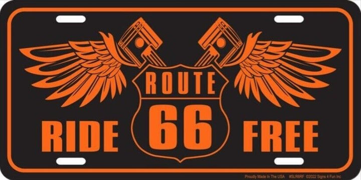 Route 66 Ride Free Novelty License Plate 6" x 12" eBay Motors:Parts & Accessories:Car & Truck Parts & Accessories:Exterior Parts & Accessories:License Plates & Frames Hangtime   