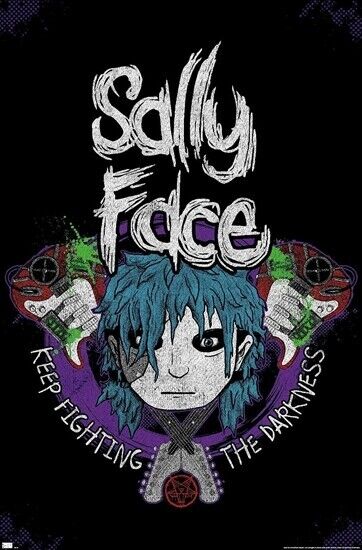 Sally Face Keep Fighting The Darkness Poster 24" x 33" New! Art:Art Posters Cozy Home Treasures   