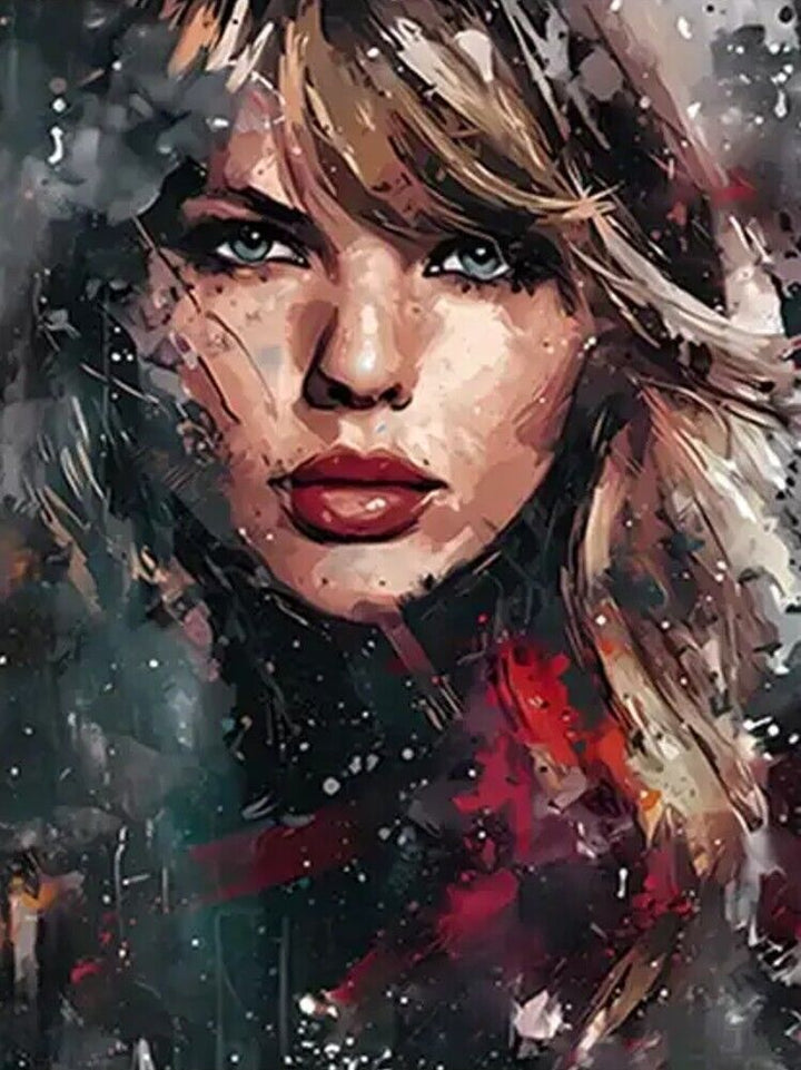 Taylor Swift Artistic Rendition Color Canvas Print 12" X 16"  Cozy Home Treasures   