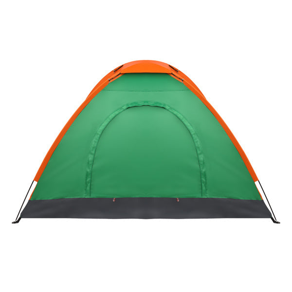 2-Person Waterproof Camping Dome Tent for Outdoor Hiking Survival Orange & Green  Doba as picture  