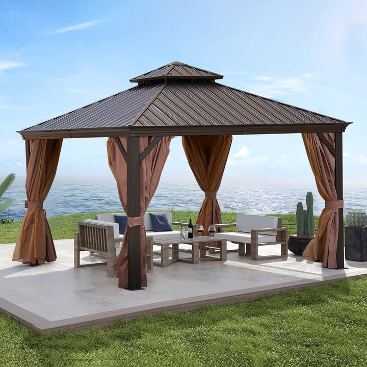 Brown Gazebo (Powder Coated)  Doba 12*12FT  