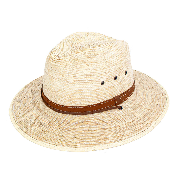 Ajo Palmilla Straw 3 Inch Brim Vegan Leather Band Resort Hat  Doba Default  