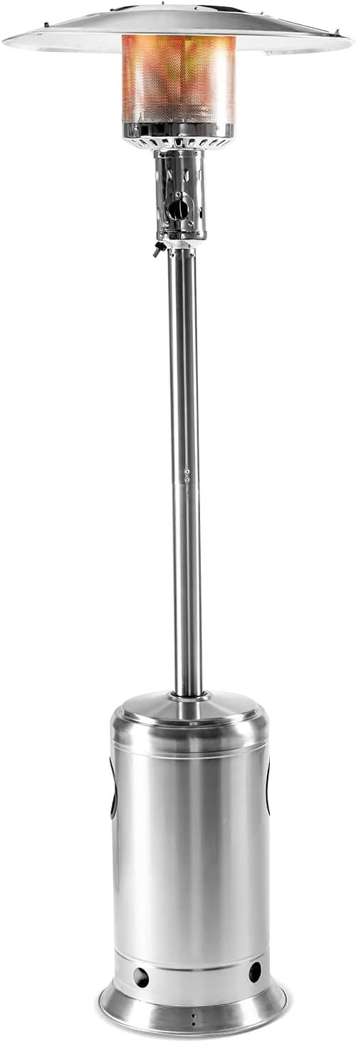 LEGACY HEATING Delta X3 Outdoor Heater, Propane Heater  Doba Tower Silver 