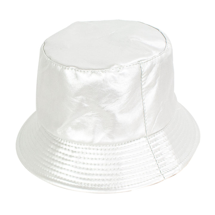 Nova Coton Polyester Metallic Bucket Hat  Doba Silver  