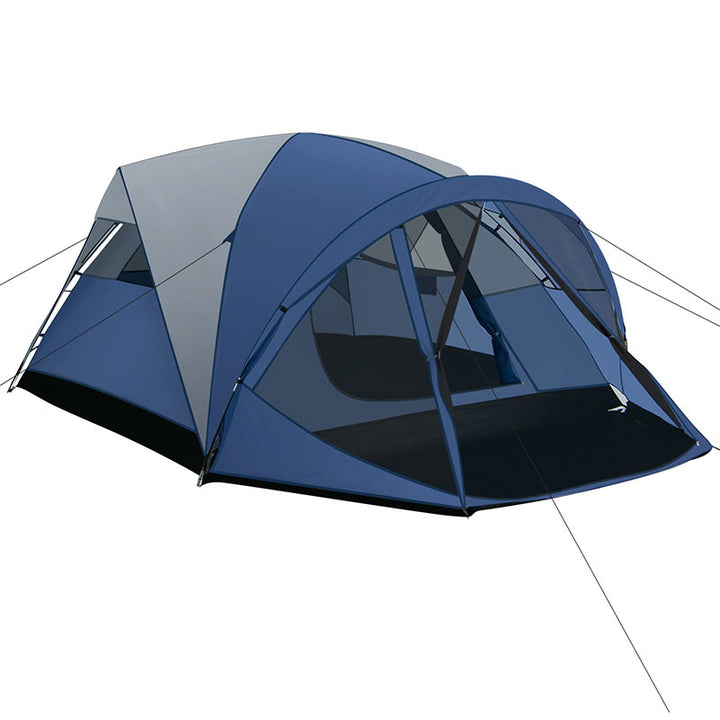 Outdoor Hiking Portable Easy Camping Tent for 3 -5 Person  Doba Camping Tent Gray & Blue 