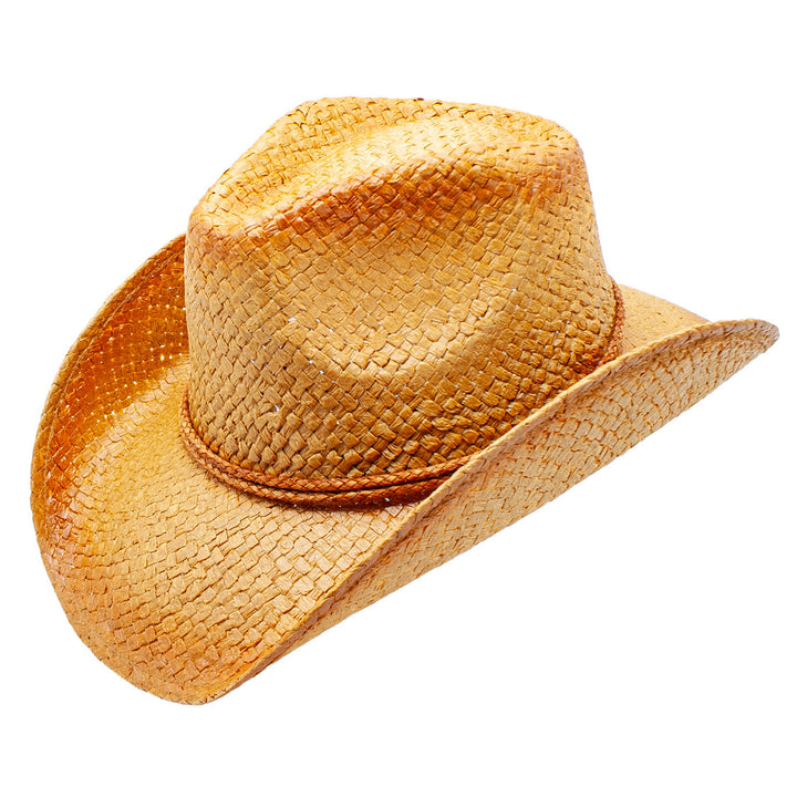 Sarsaparilla Straw 3.5 Inch Brim Braided Cowboy Drifter Hat  Doba Default  